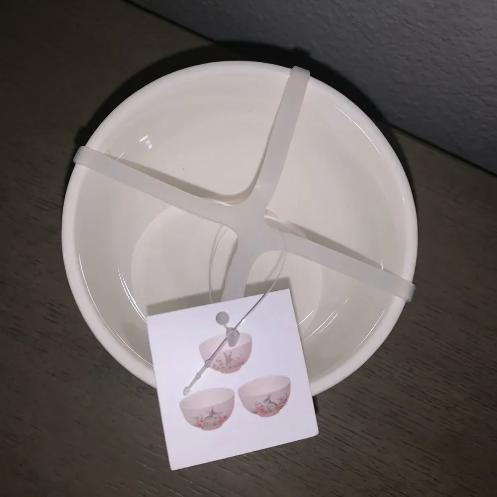 3 Piece Floral Easter Bunny Pastel Bowl Set